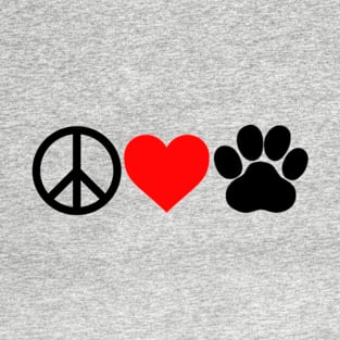 Peace, Love, Paws T-Shirt